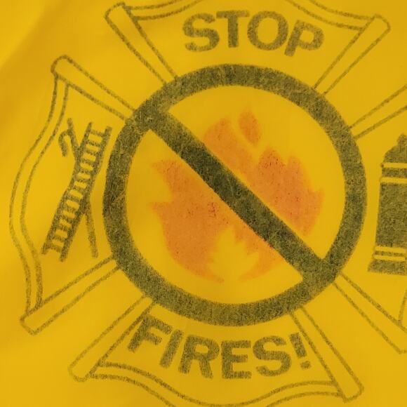 Vintage OFCA Firefighter Windbreaker Jacket Medium 21x27 USA - Picture 16 of 16